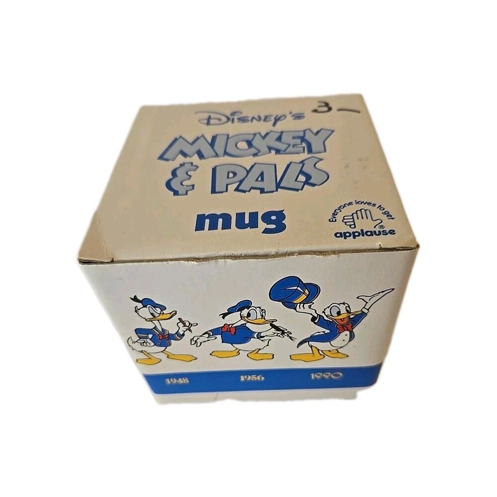 Disney MUG Mickey & Pals Applause Donald Duck 1934-1990  NIB New